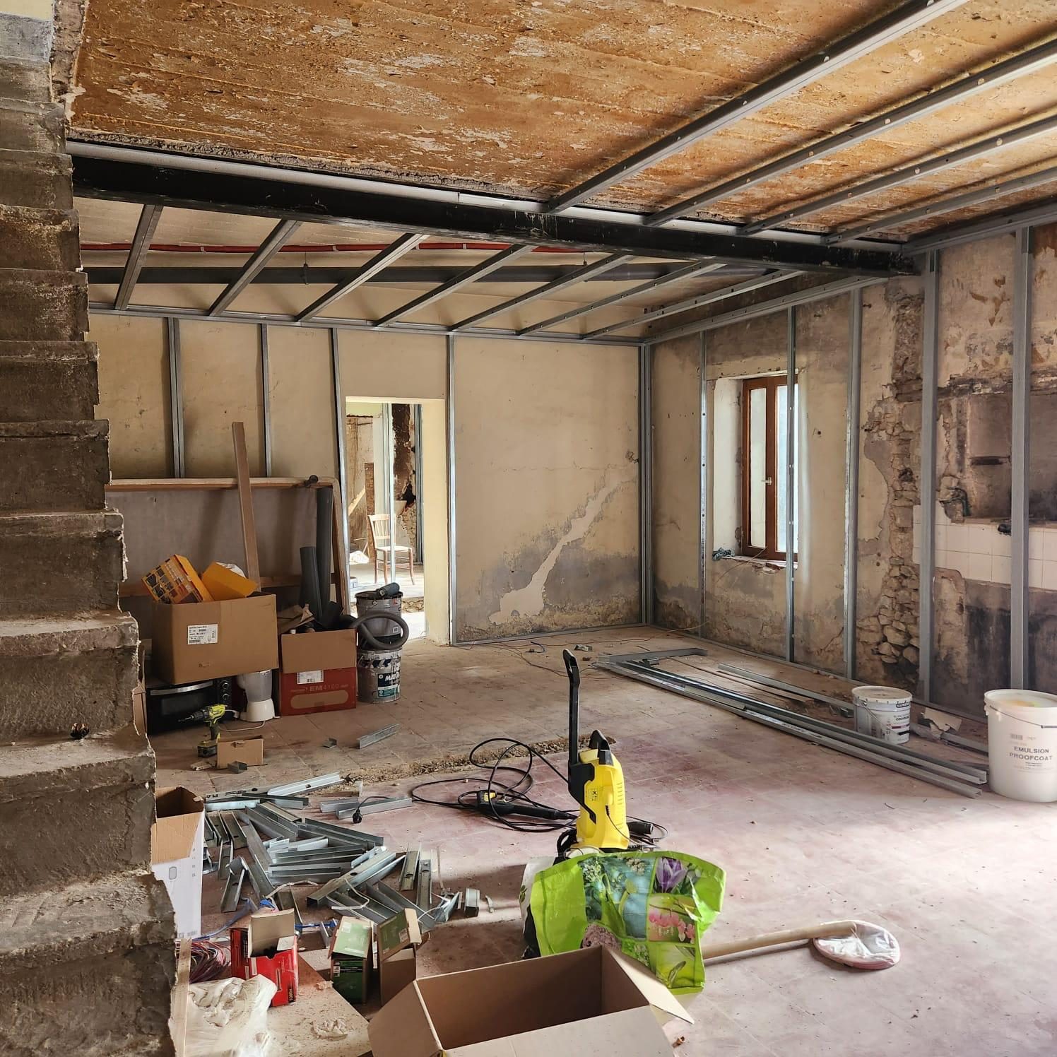 Pendant travaux reprise des volumes