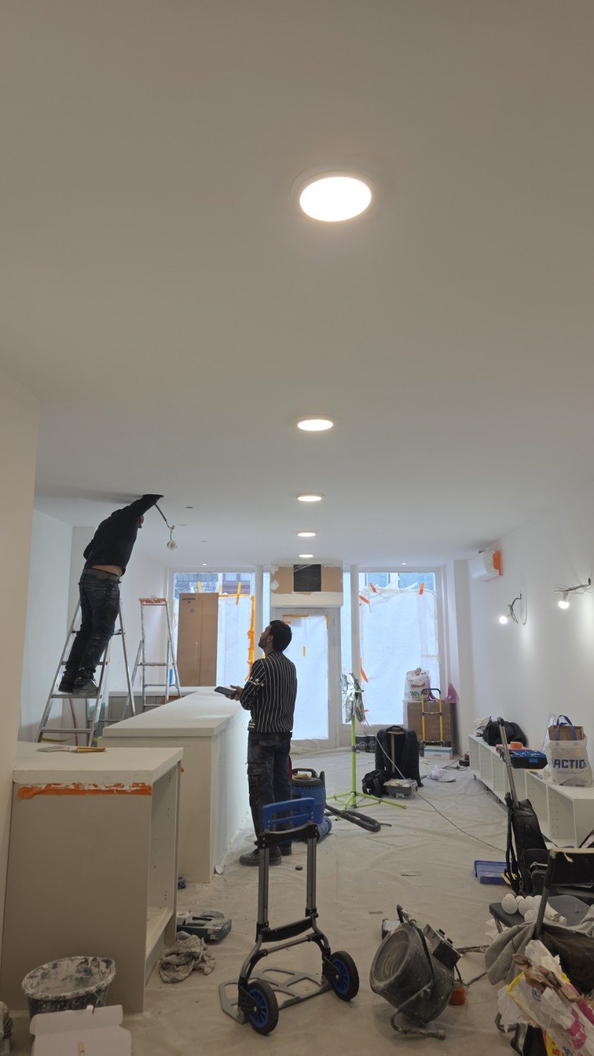 Installation des éclairages encastrés