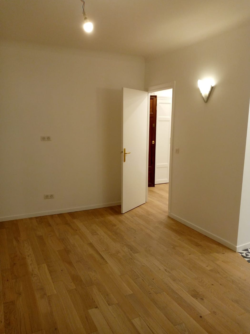 séjour lumineux rénové - rénovation appartement Paris 12