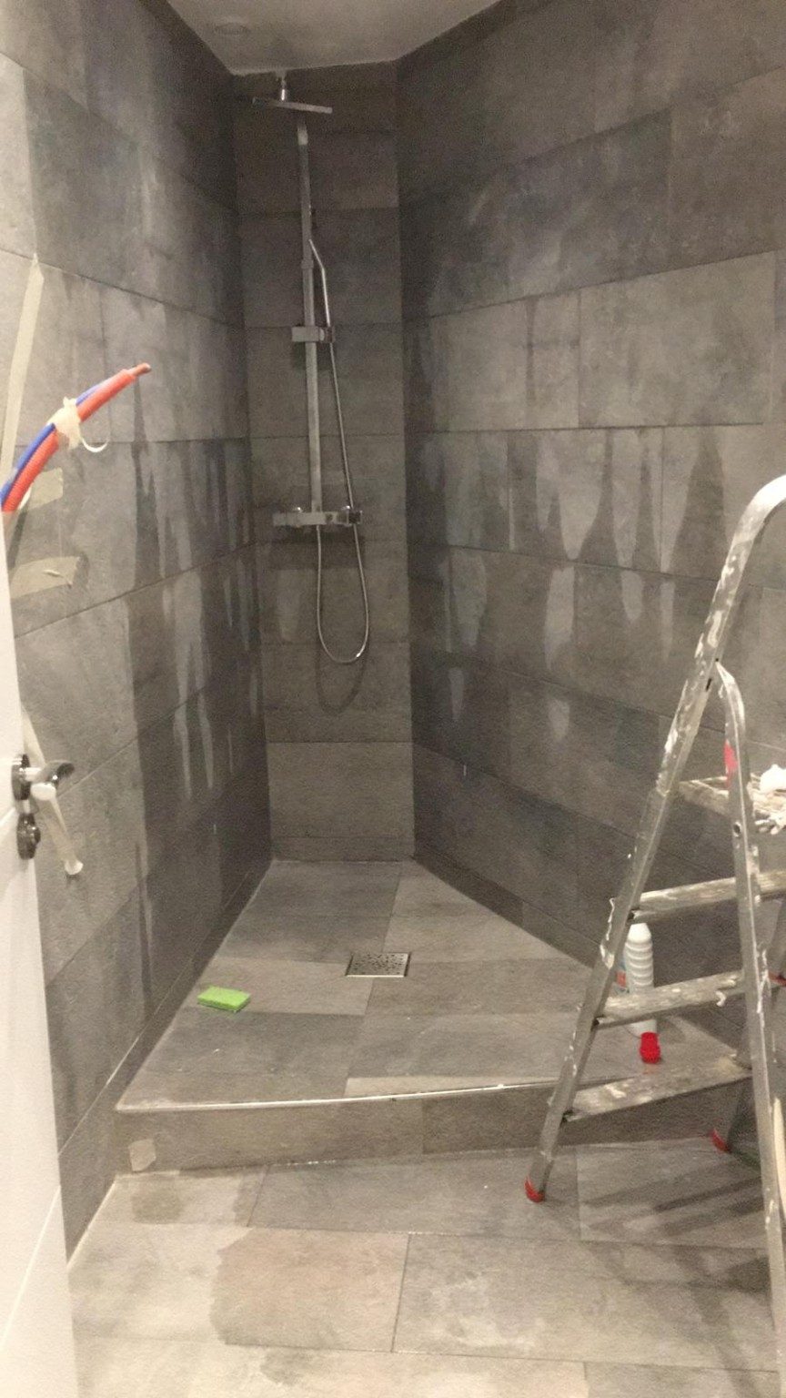 Douche en cours de préparation